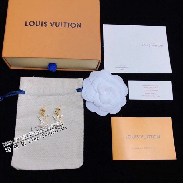 Louis Vuitton純銀飾品 路易威登字母耳環 LV925銀針耳釘  zglv1829